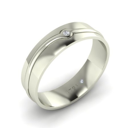 AH Webb Diamond Band in Palladium AU - Main View